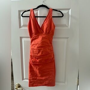 Nicole Miller Vibrant Orange Mini Dress